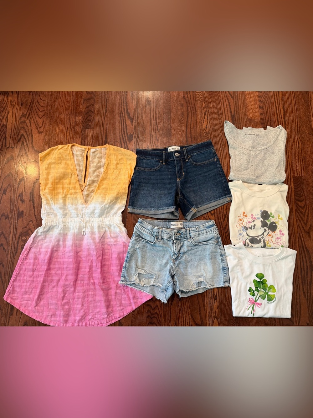 Abercrombie Kids Girls Size 13/14 Clothing Lot: Dress, Shorts, Tops